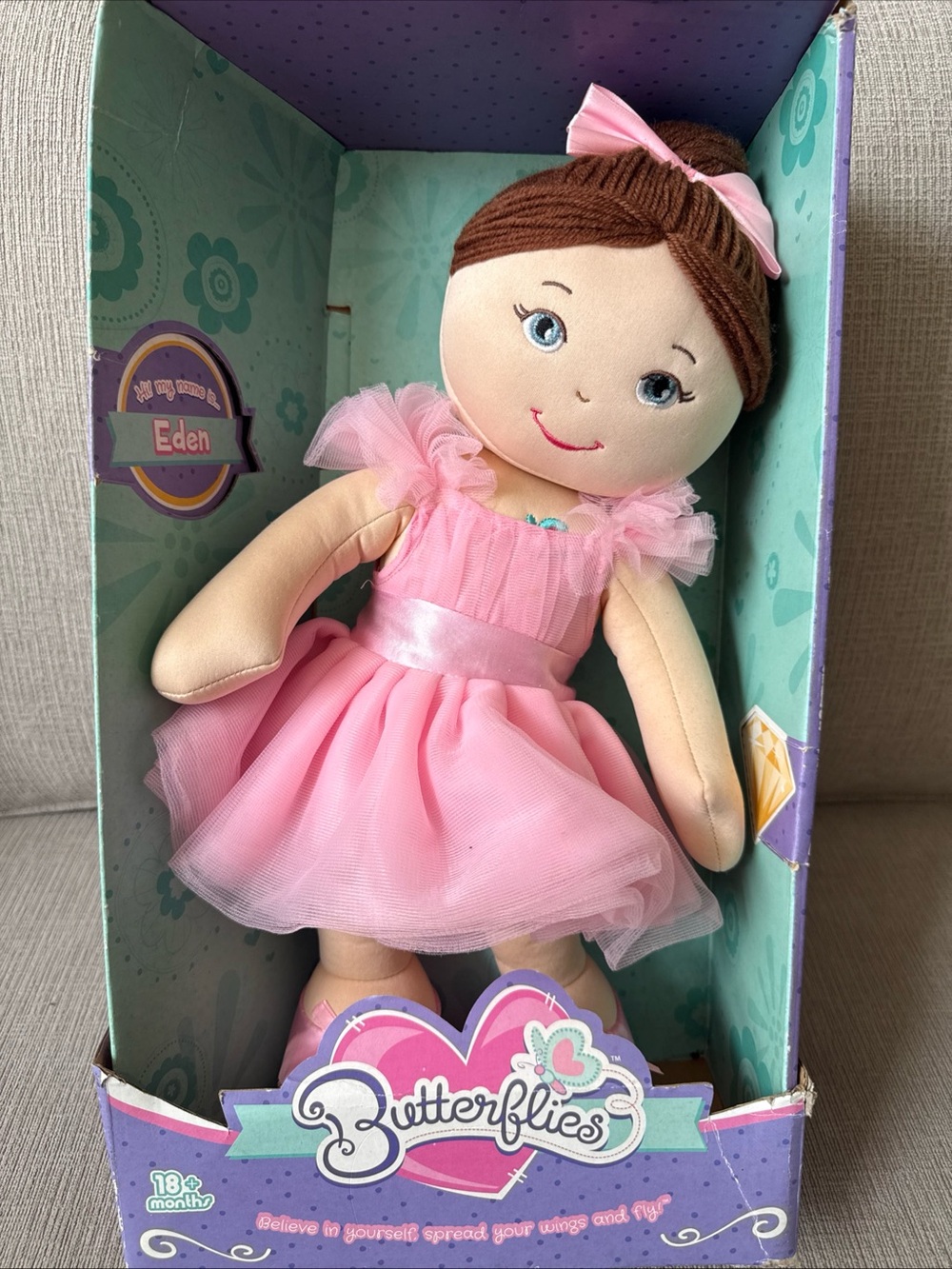 Pink Ballerina Plush Doll with Tulle Dress